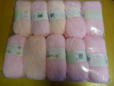 Ten Rolls of Pink Wool