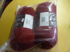 Two Large Rolls of Wine Red Wool