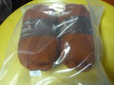 Two Large Rolls of Brown Wool