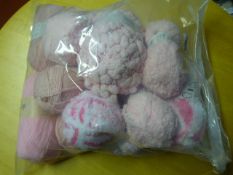Ten Rolls of Pink/White Wool