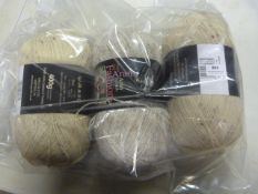 3 Large Balls of Cream Wool