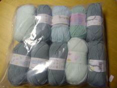 Ten Rolls of Blue/Green Wool