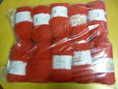 Pack of Ten Red Knitting Fabric