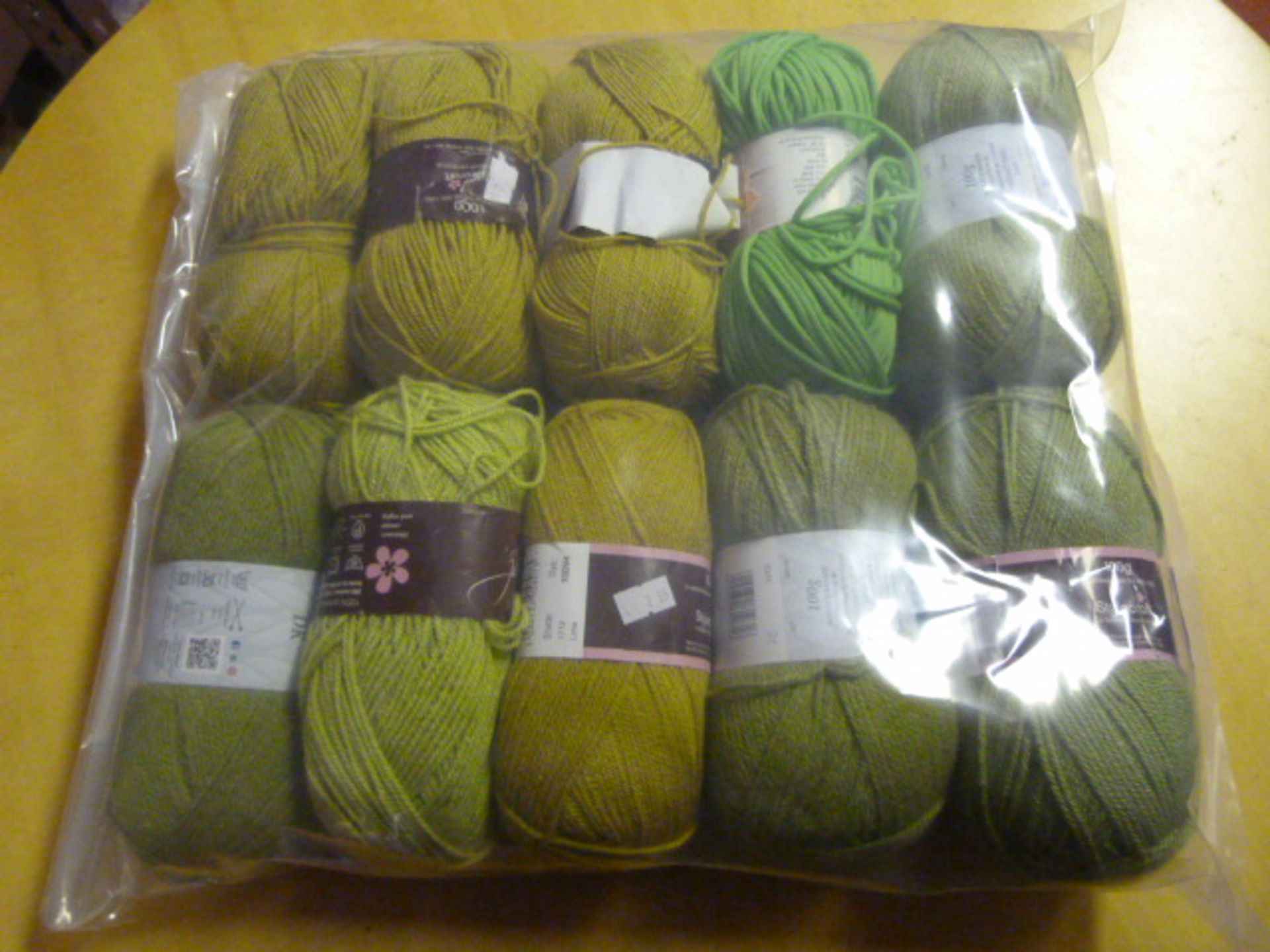 Ten Rolls of Green Wool