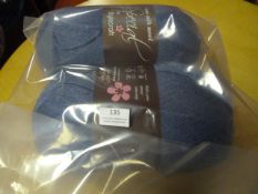 Two Large Rolls of Blue Wool