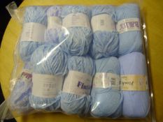 Ten Rolls of Light Blue Wool