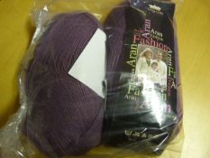 Two Large Rolls of Purple Wool