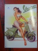 Reproduction Vespa Sign