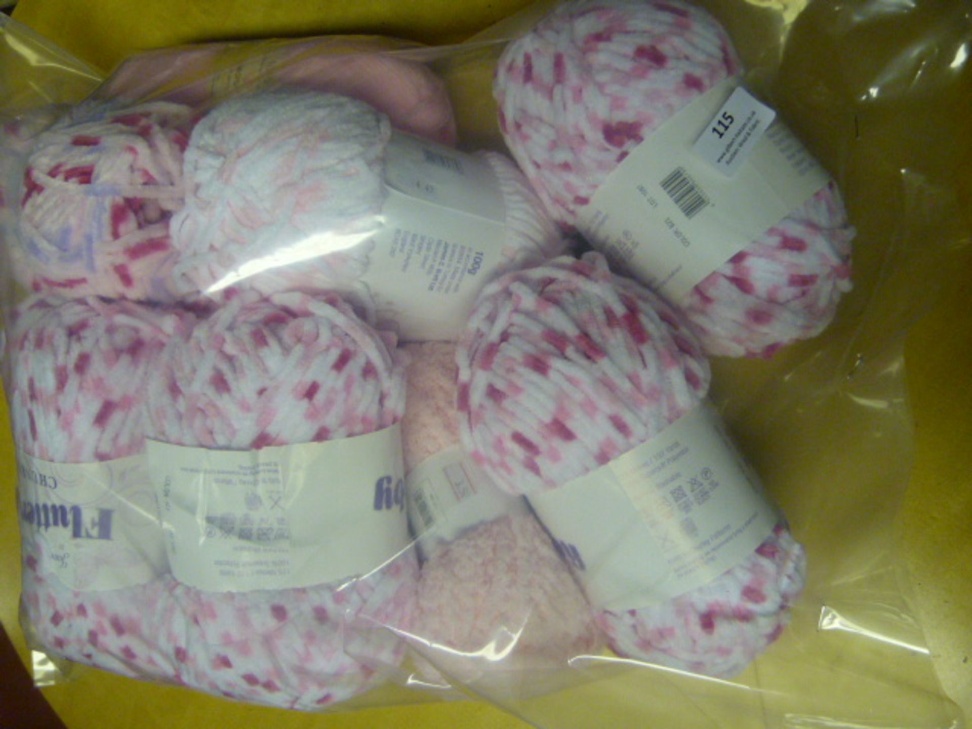 Ten Rolls of Pink Wool