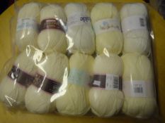 Ten Rolls of Yellow/White Wool