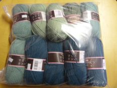 Ten Rolls of Dark Blue/Green Wool