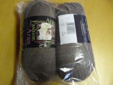 Two Large Rolls of Grey Wool