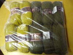 Ten Rolls of Dark Green Wool