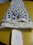 Roll of Cotton Print Lawn Blue & White Fabric