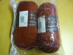 Two Large Rolls of Brown/Red Wool