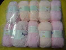 Ten Rolls of Pink Wool