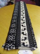 Roll of Norweglon Jersey Black & White Deer Fabric