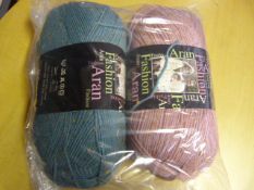 Two Large Rolls of Mixed Wool