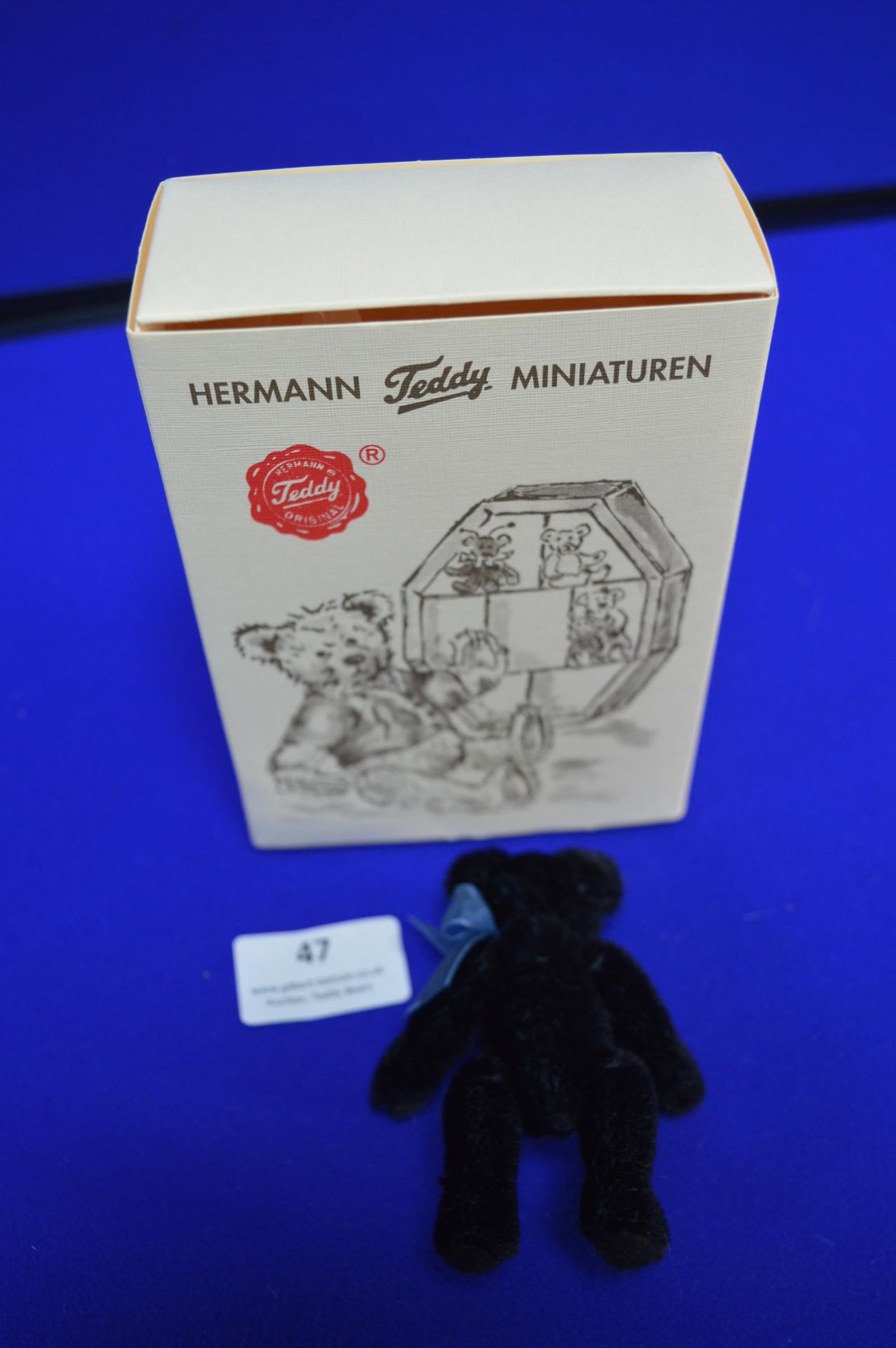 Herman Miniature Black Teddy Bear (9cm) - Image 2 of 2