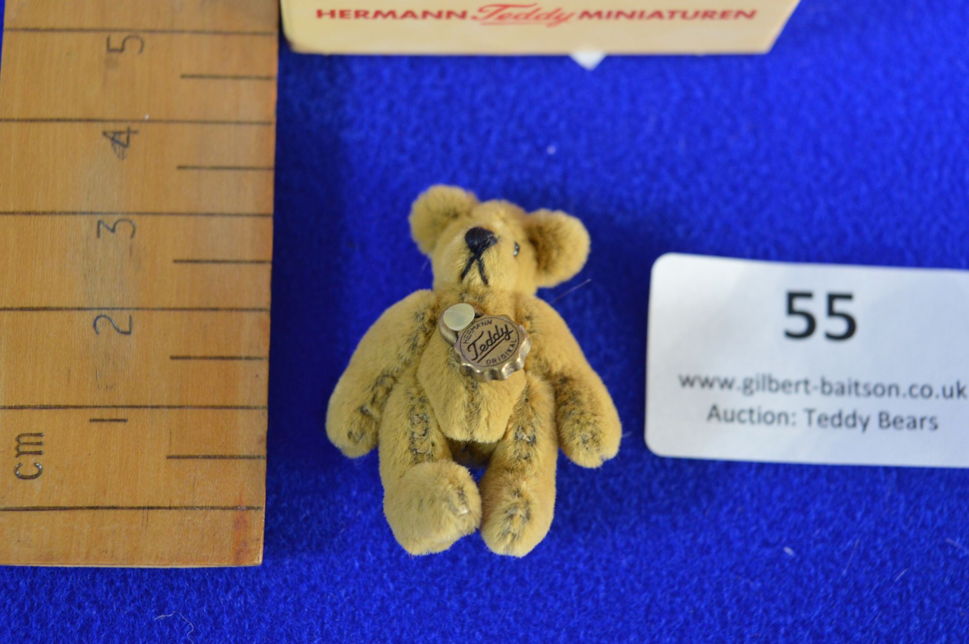 Hermann Miniature Caramel Teddy Bear (4cm) - Image 2 of 3