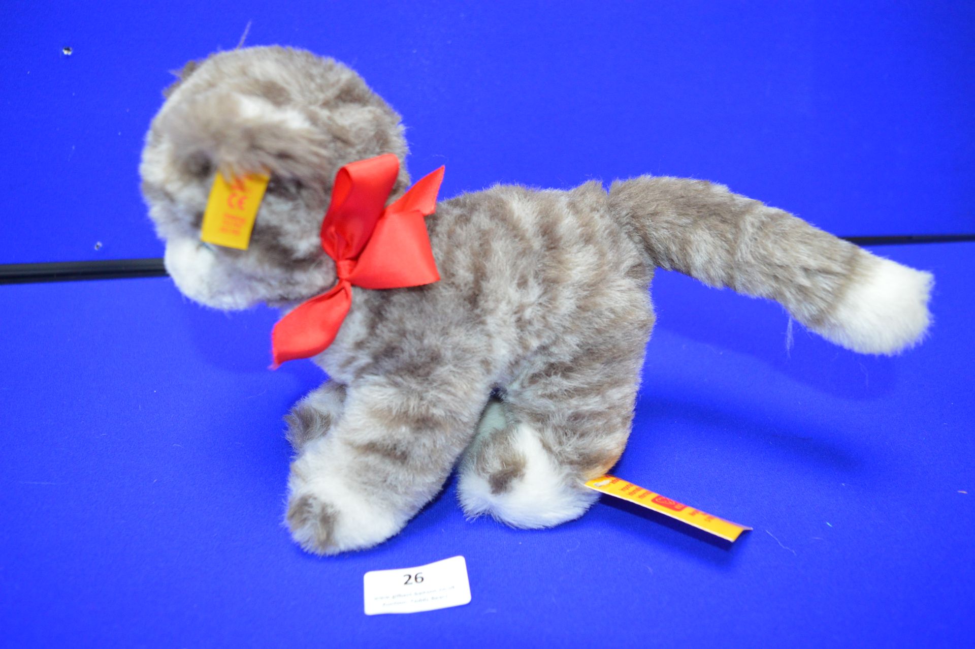 Steiff Sissi Grey Cat (length 28cm) - Image 2 of 4