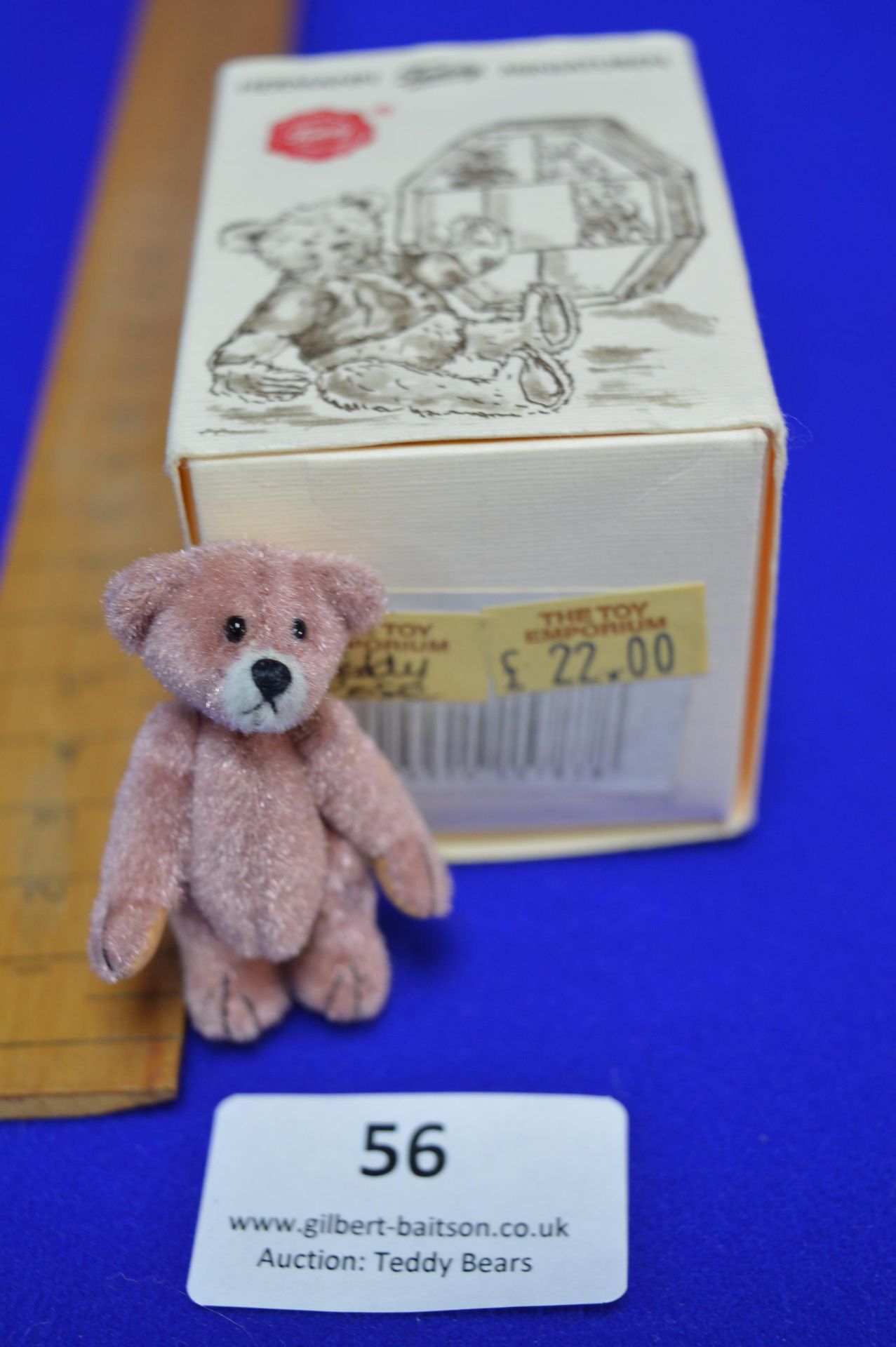 Hermann Miniature Rose Teddy Bear (5cm) - Image 2 of 3