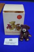 Hermann Miniature Burgundy Teddy Bear (5cm)