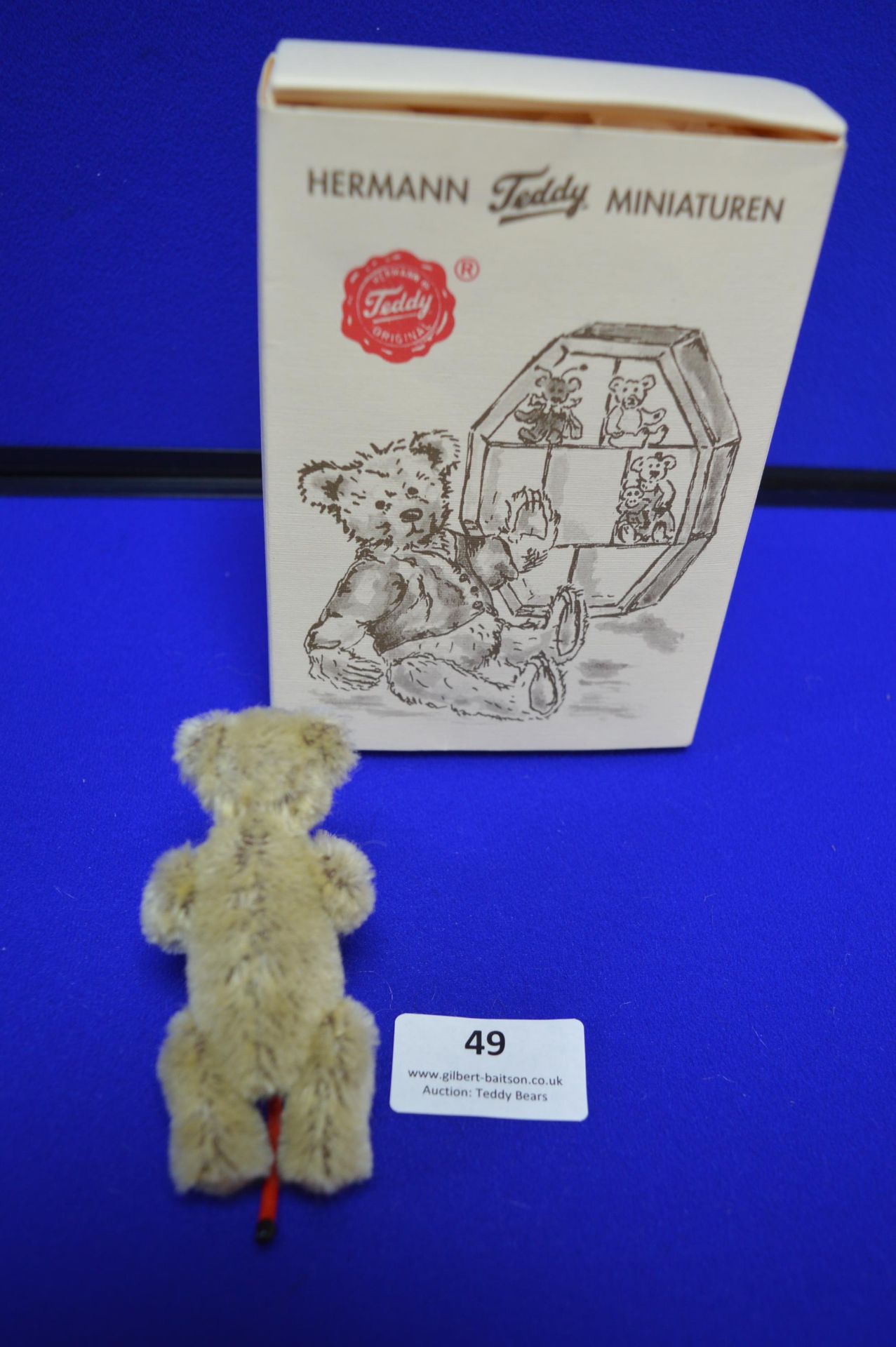 Herman Miniature Teddy Bear with Rocking Horse (9cm) - Image 3 of 3