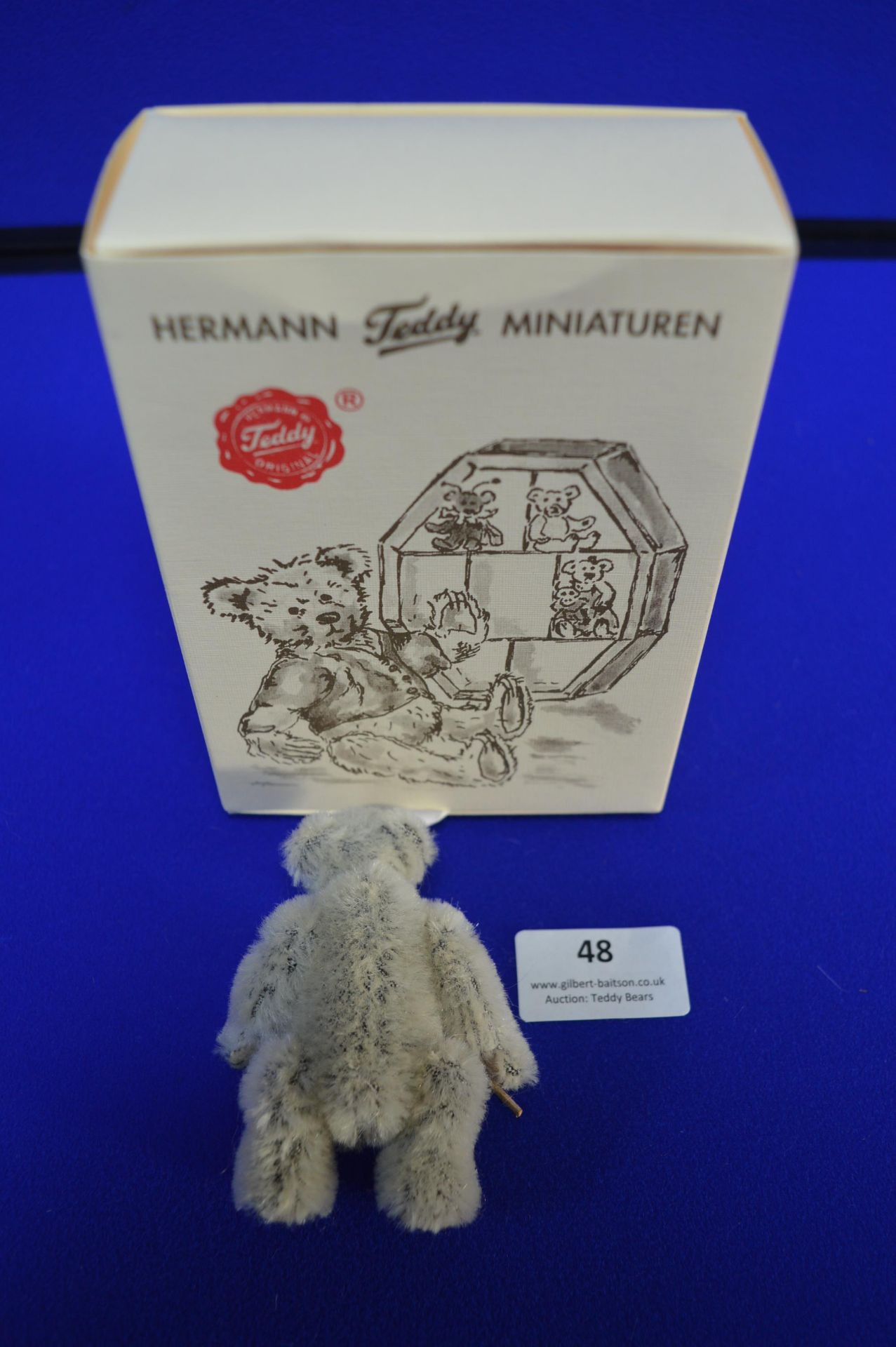 Hermann Miniature Grey Teddy Bear (9cm) - Image 3 of 3