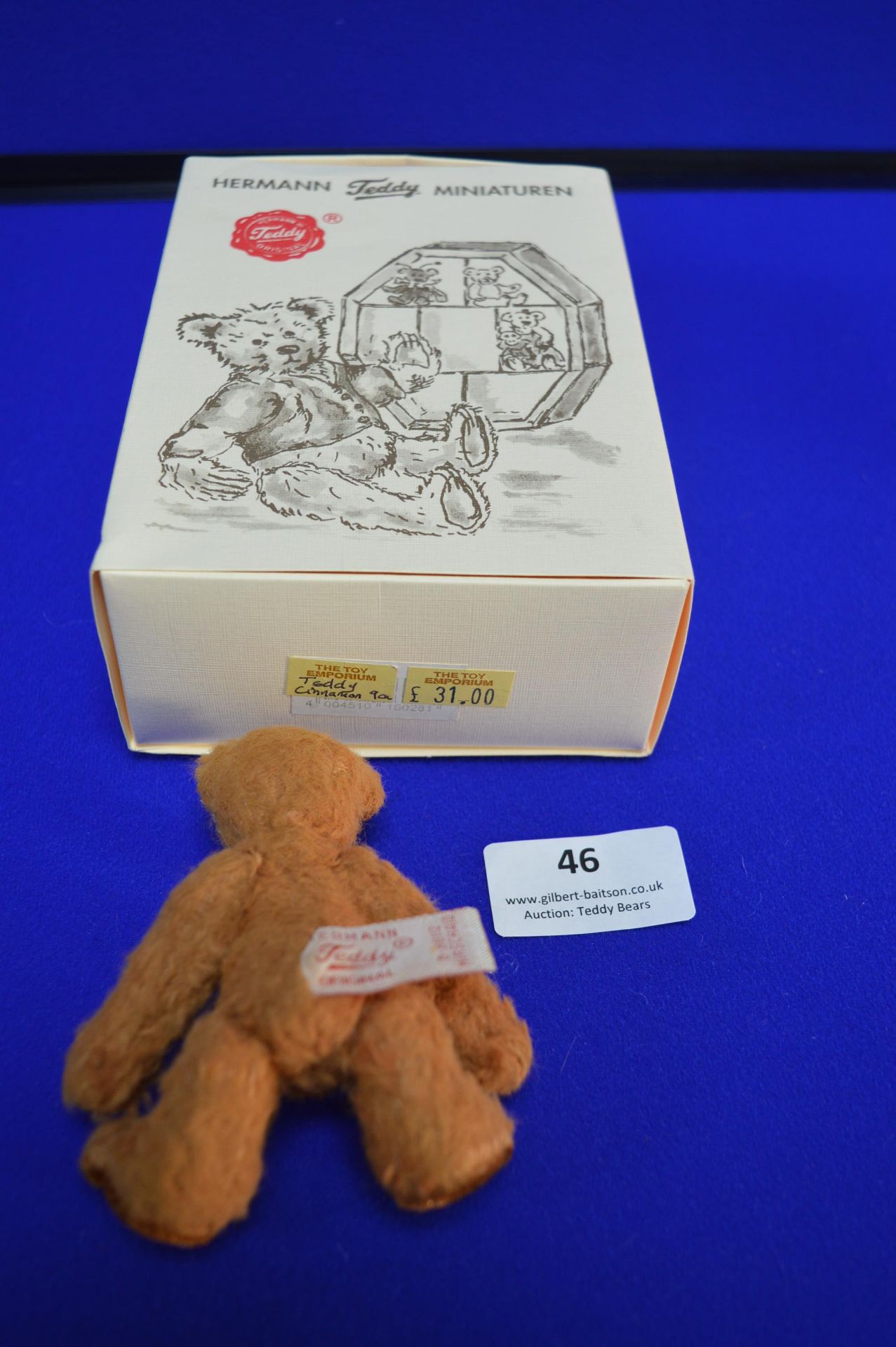 Herman Miniature Cinnamon Teddy Bear (9cm) - Image 2 of 2