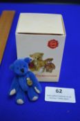 Hermann Miniature Blue Teddy Bear (6cm)