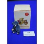 Hermann Miniature Blue Teddy Bear (5cm)