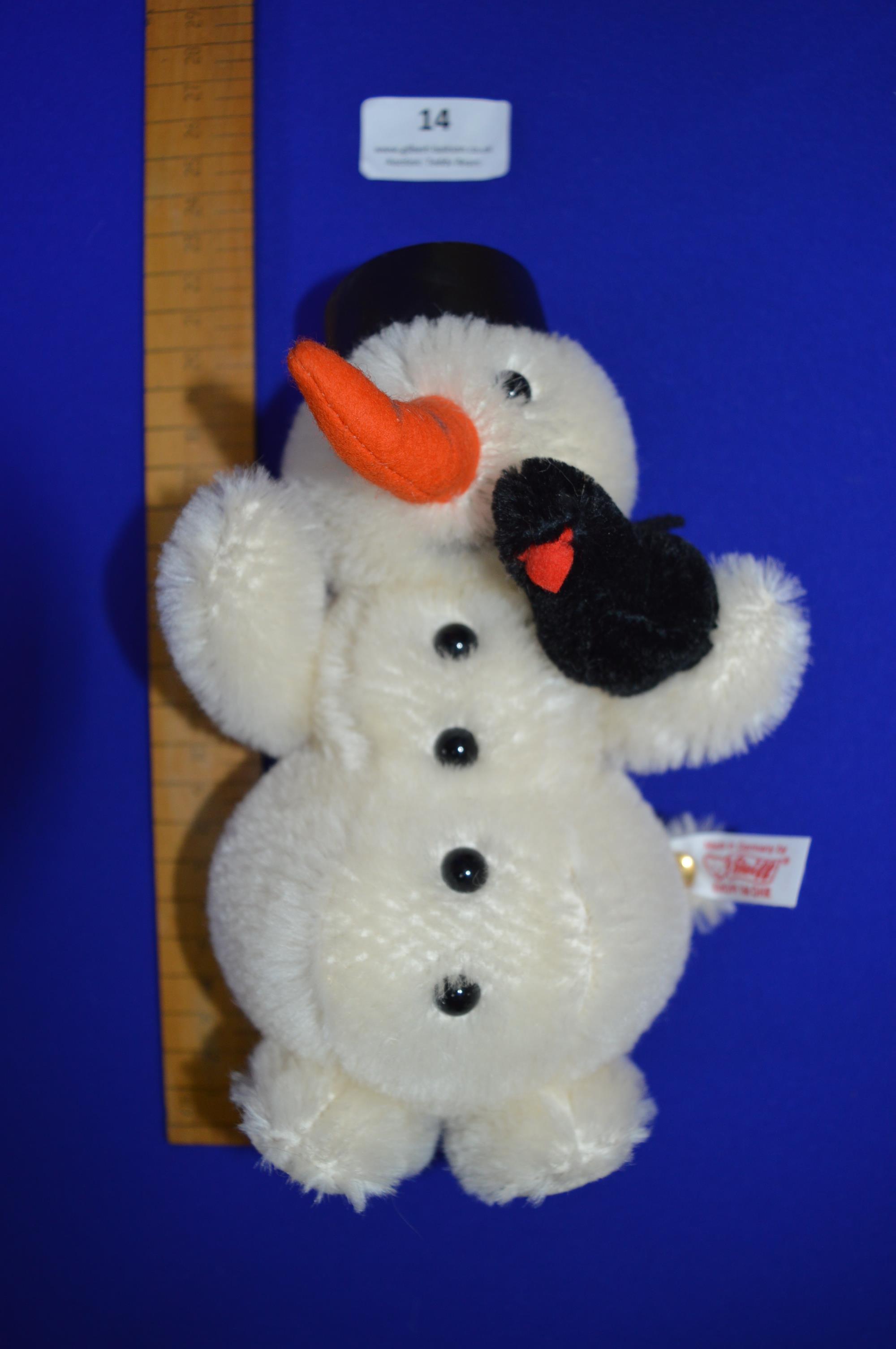 Steiff Snowman with Raven (height 18cm) - Image 2 of 3