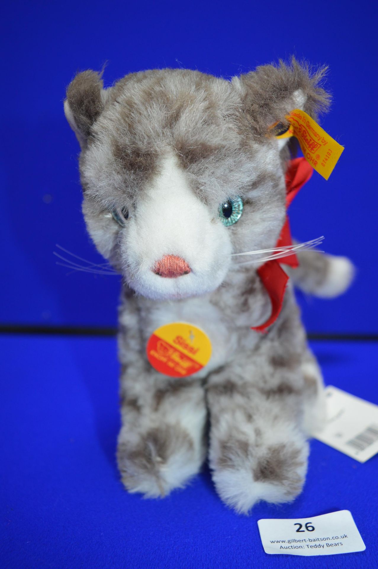 Steiff Sissi Grey Cat (length 28cm) - Image 4 of 4