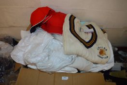 *130 Mixed Items; Cricket Jumpers, Shorts, Caps, e