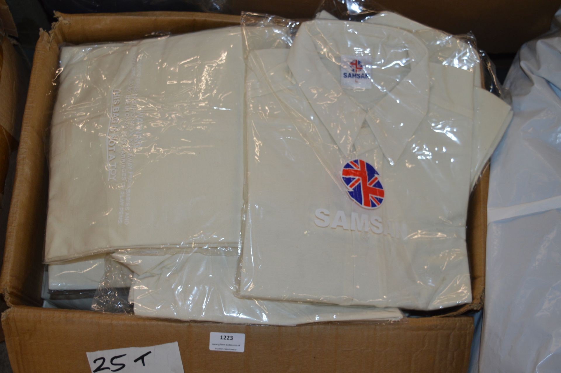 *25 Size: l Cream Cricket Shirts