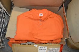 *20+ Orange Fruit of the Loom XL Polo Shirts