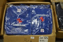 *35 Size: 4XL Blue Polo Shirts