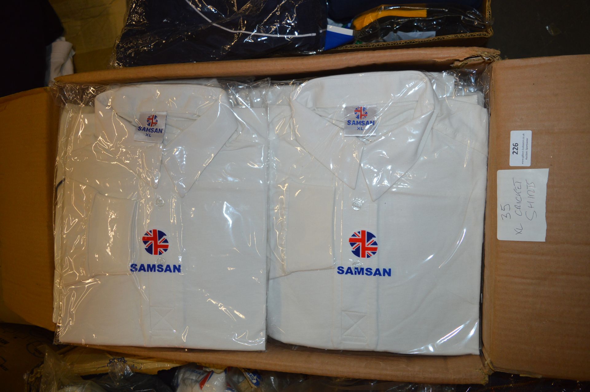 *35 Size: XL White Cricket Shirts