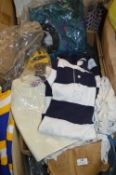 Box of Assorted Sports Clothing; Shorts, Tops, T-S