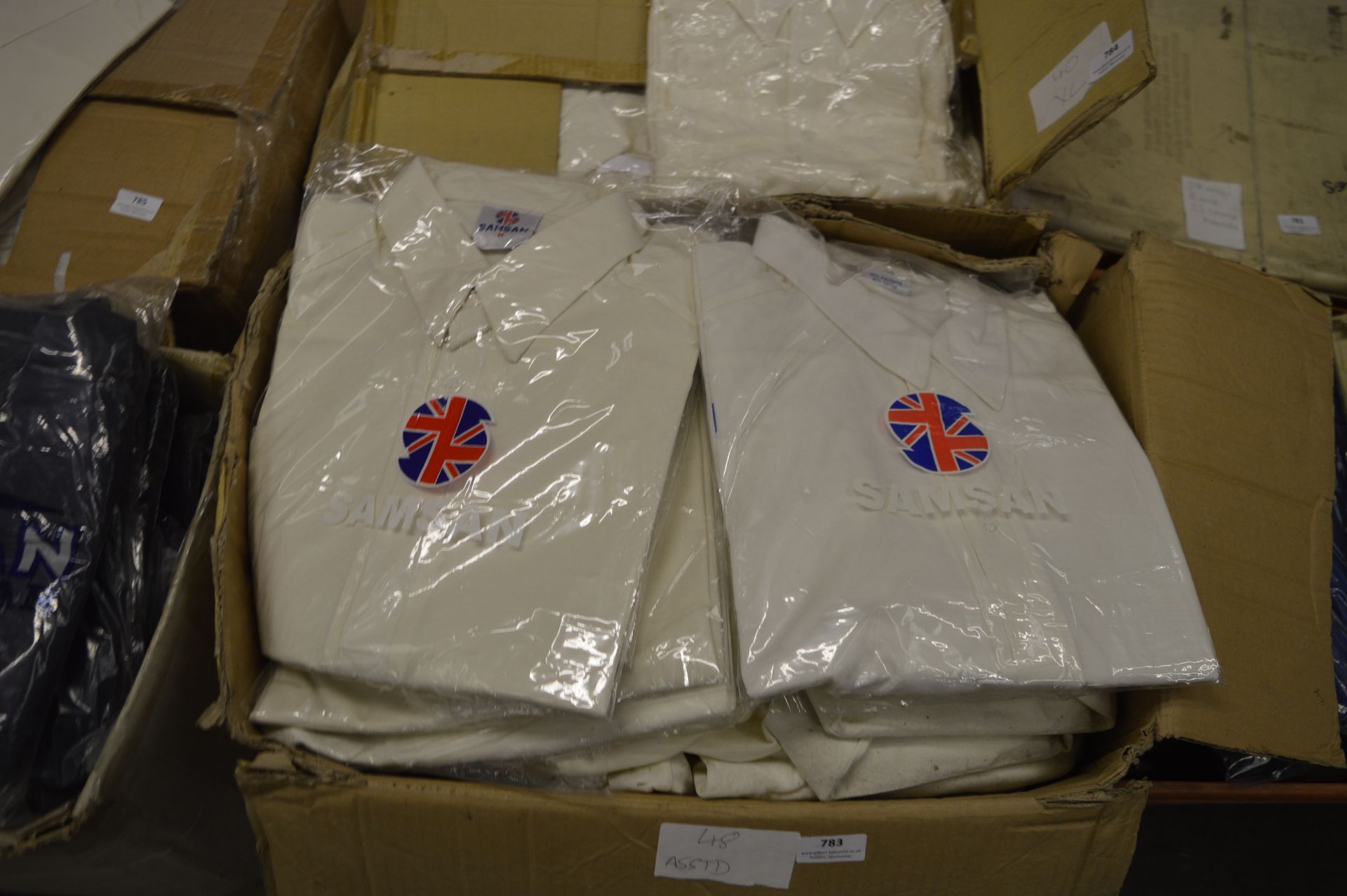 *48 Assorted Cream Cricket Shirts