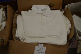 *30 Size: XXL Cream Cricket Shirts