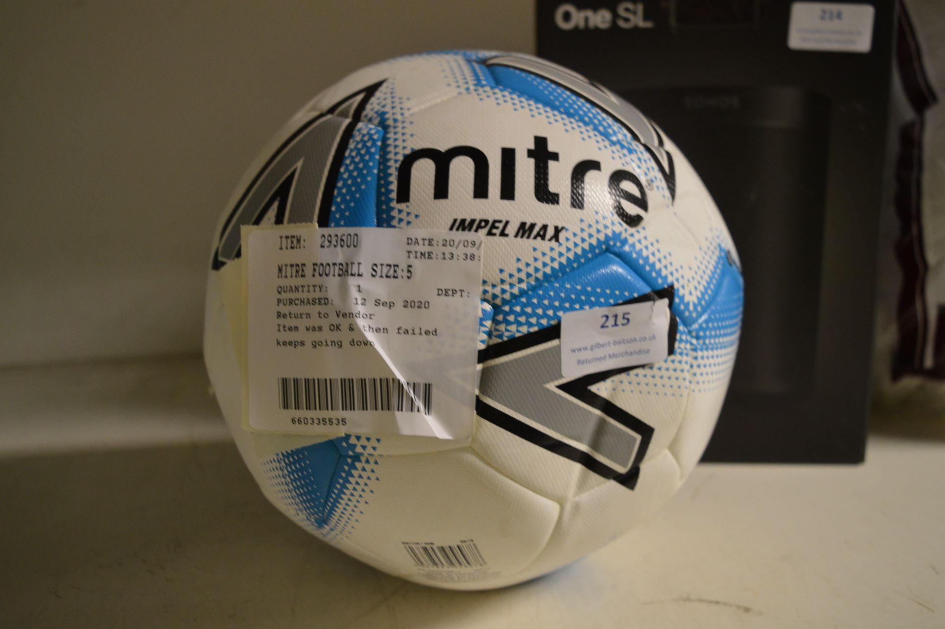 *Mitre Match Football Size: 5