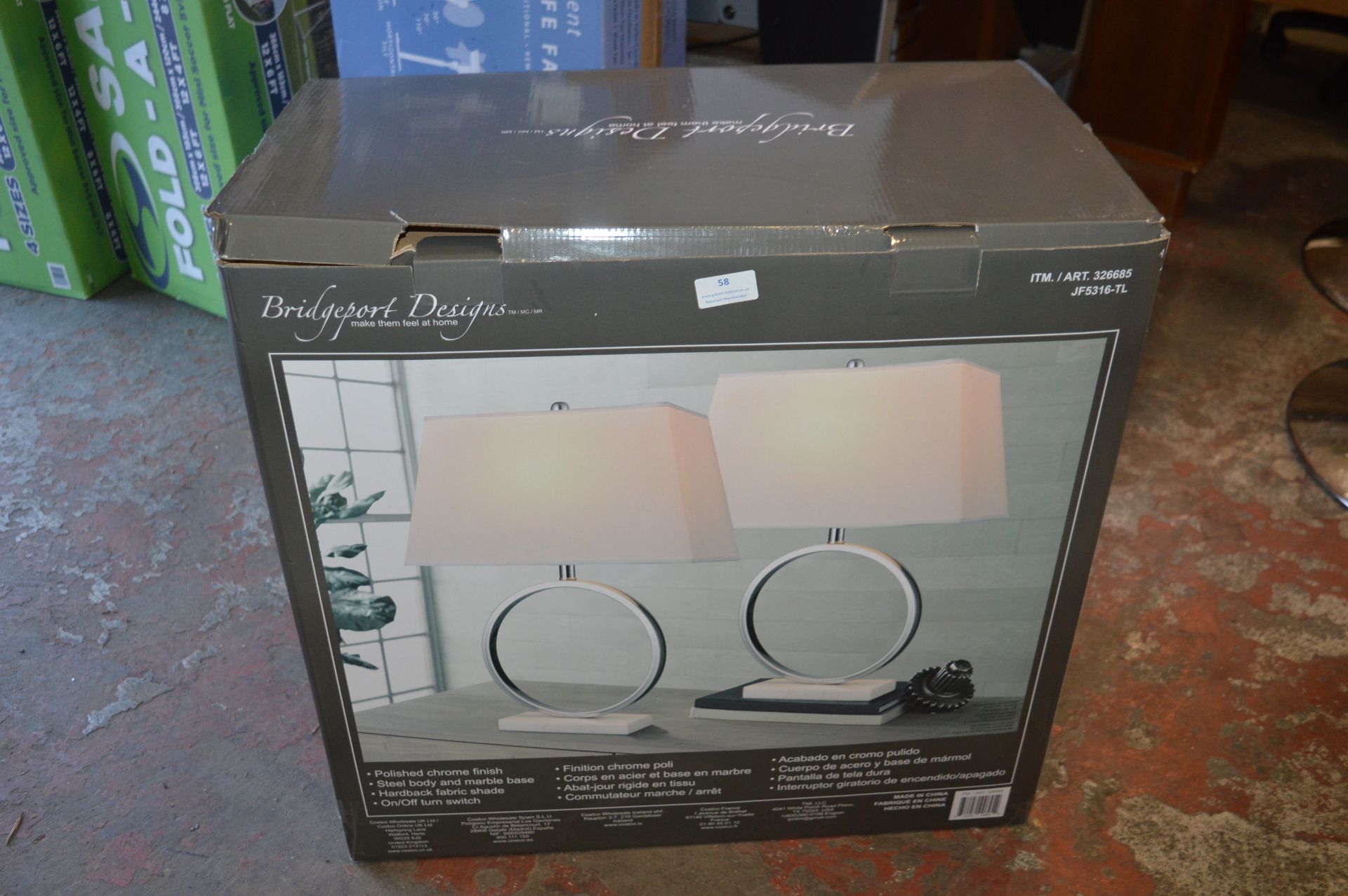*Bridgeport Designs Table Lamps 2pk
