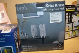 *Lumis Crisscross Table Lamp 2pk