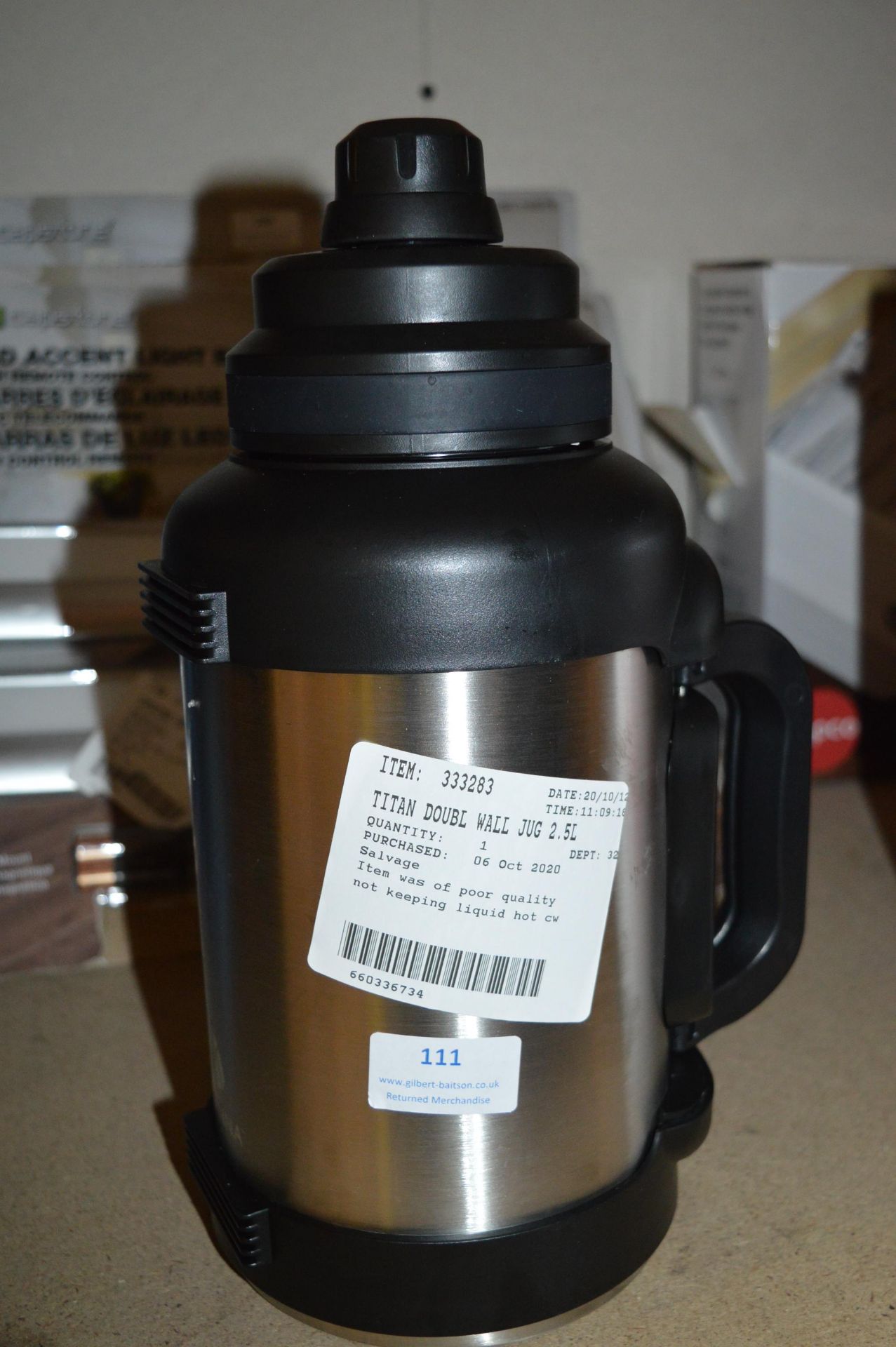 *Titan Double Wall 2.5L Jug Flask