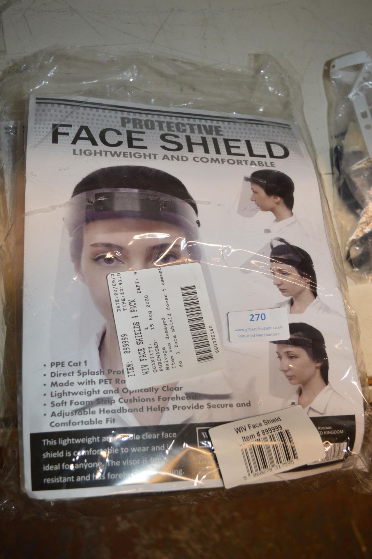 *Protective Face Shield 4pk