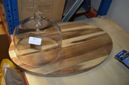 *Wooden Cheese Board and Dome