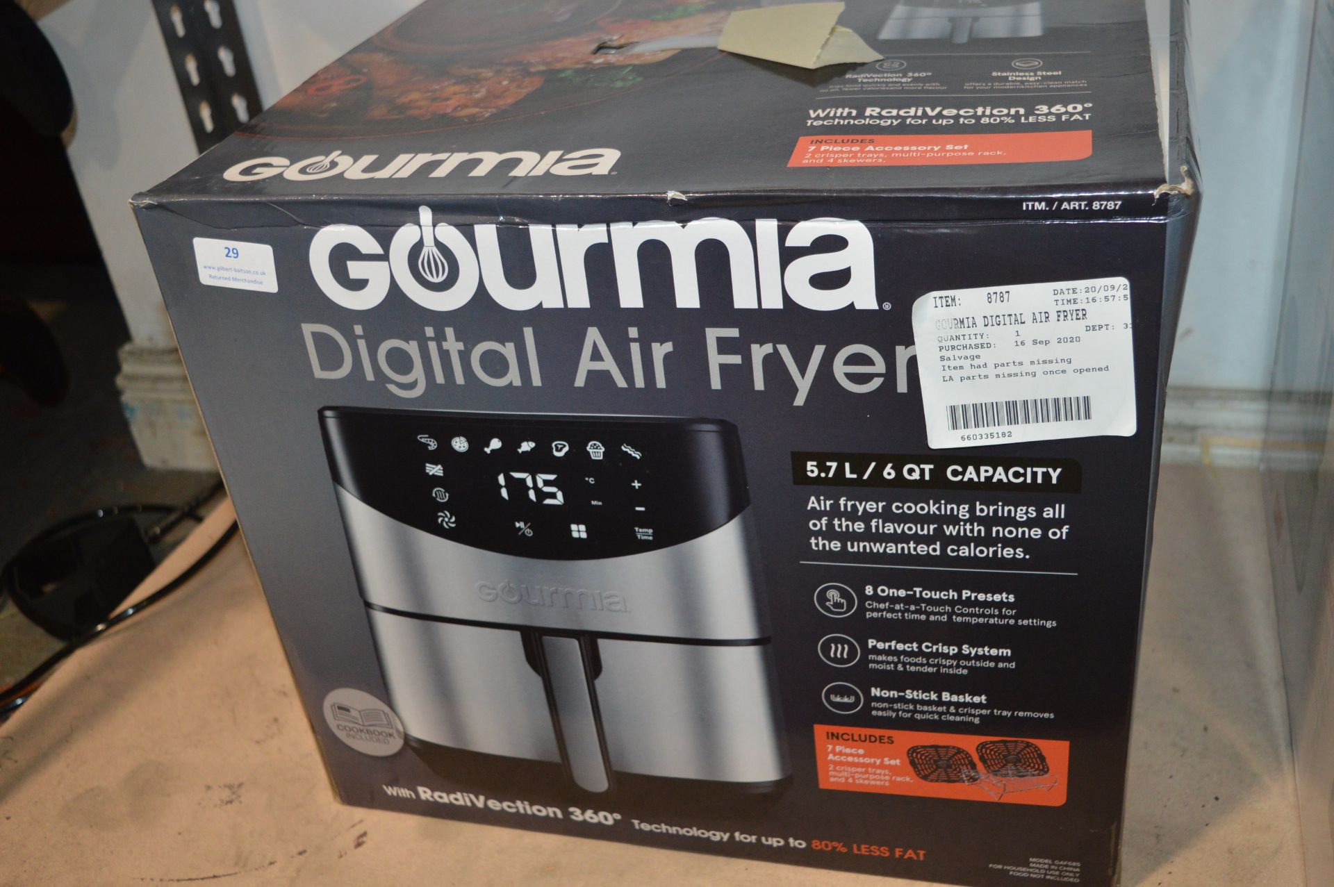 *Gourmia Digital Air Fryer