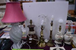 Six Assorted Table Lamp Bases